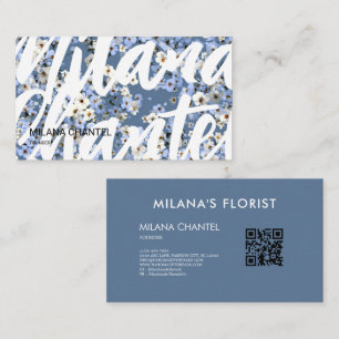 Blaue Gänseblümchen Moderne Trendblume Florist  Visitenkarte