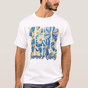 Blaue Gänseblümchen   T-Shirt