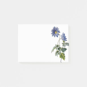 Blaue Gänseblümchen Wasserfarbe Floral Vintage Post-it Klebezettel