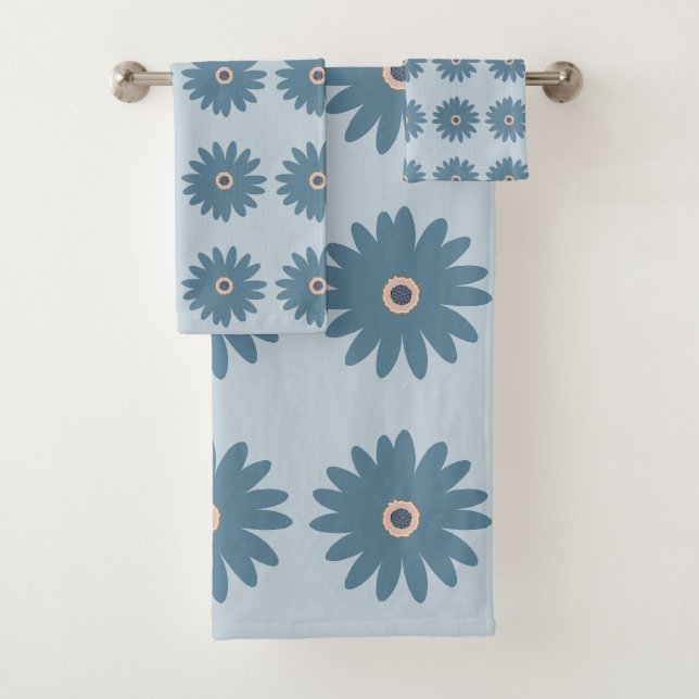 Blaue Gänseblume Badhandtuch Set (Insitu)