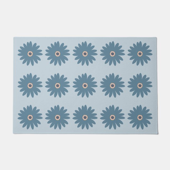 Blaue Gänseblume Fußmatte (Vorderseite)