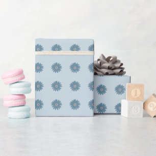 Blaue Gänseblume Geschenkpapier