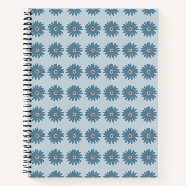 Blaue Gänseblume Notizbuch (Vorderseite)