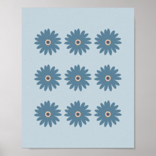 Blaue Gänseblume Poster