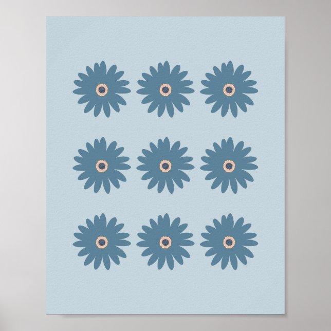 Blaue Gänseblume Poster (Vorne)
