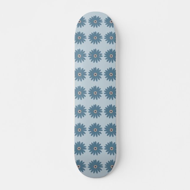 Blaue Gänseblume Skateboard (Vorne)