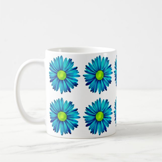 Blaue Gänseblumen-Tasse Kaffeetasse (Links)