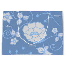 Blaue Gartengroße Geschenktüte