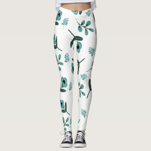 Blaue Gartennacht Blumen  Leggings