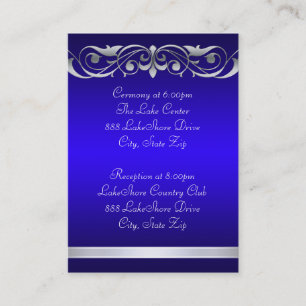 Blaue Gast Info-Visitenkarte Großherzogin- Visitenkarte