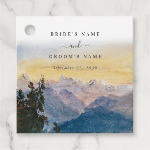 Blaue Gebirge Pine Wedding Geschenkanhänger