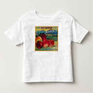 Blaue GebirgsApple-Kiste LabelCove ODER Kleinkind T-shirt