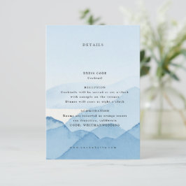 Blaue Gebirgslandschaft Hochzeiten Details Begleitkarte