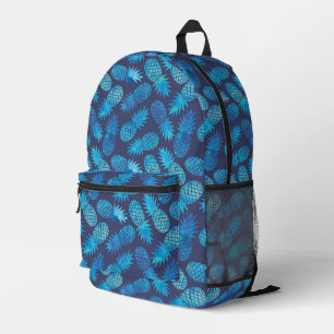 Blaue Gefärbte Krawatte Ananas Bedruckter Rucksack