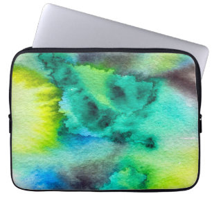 Blaue Gefärbte Krawatte aus grünem Marmor Laptopschutzhülle