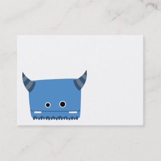 Blaue gehörnte Monster-Visitenkarte Visitenkarte