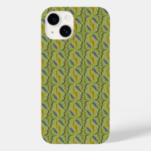 Blaue gelbe Artdeco im Retro-Stil Case-Mate iPhone 14 Hülle