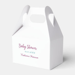 Blaue gelbe Babyparty Name Datum Tier Ohr süß  Geschenkschachtel