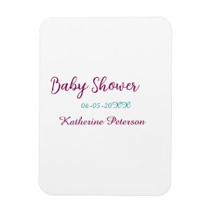 Blaue gelbe Babyparty Name Datum Tier Ohr süß Magnet