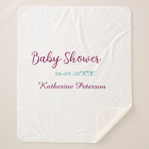 Blaue gelbe Babyparty Name Datum Tier Ohr süß Sherpadecke