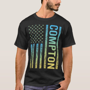 Blaue Gelbe Flagge - Compton T-Shirt