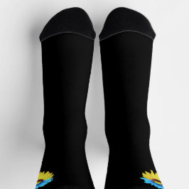 Blaue gelbe Flagge der Ukraine Socken