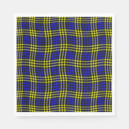 Blaue Gelbe Karierte Karo Nahtlose Muster Serviette