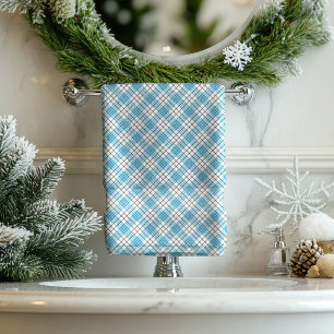 Blaue gelbe Karo-Handtuch-Klassiker-Geschenk für d Badhandtuch Set