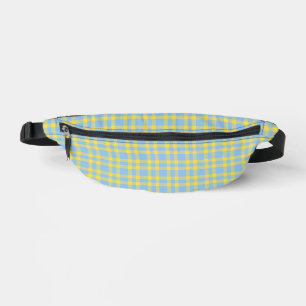 Blaue Gelbe Karomuster Bauchtasche