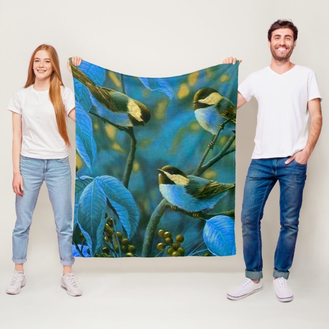 Blaue Gelbe Kleine Fleecedecke (Beispiel)