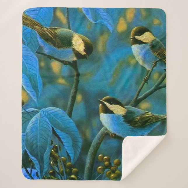 Blaue Gelbe Kleine Sherpadecke (Vorderseite)