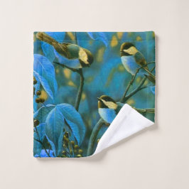 Blaue Gelbe Kleine Waschlappen