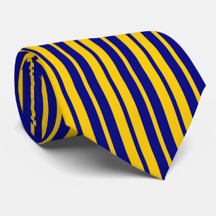 Blaue gelbe stilvolle Streifenmuster-Design  Krawatte