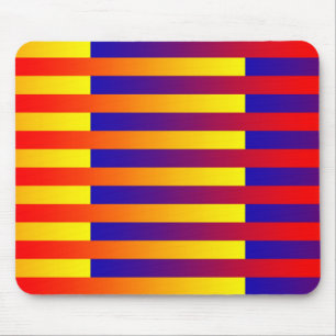 Blaue gelbe Streifen Mousepad