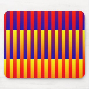 Blaue gelbe Streifen Mousepad