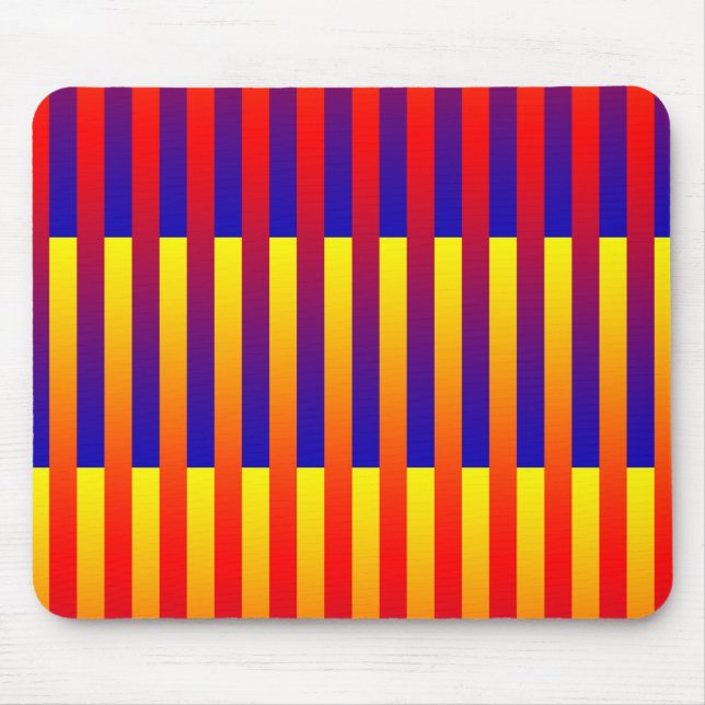 Blaue gelbe Streifen Mousepad (Vorne)