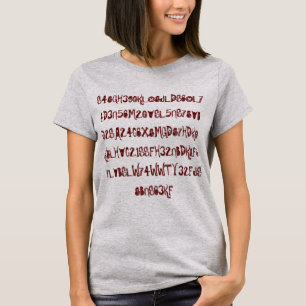 Blaue gelegentliche Zahl-Buchstabe-Funky T - Shirt