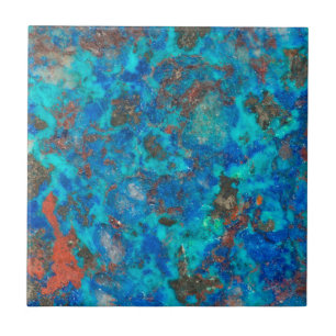 Blaue gemusterte Shattuckit Fliese