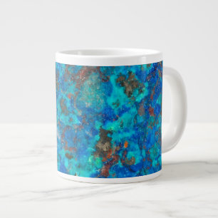 Blaue gemusterte Shattuckit Jumbo-Tasse