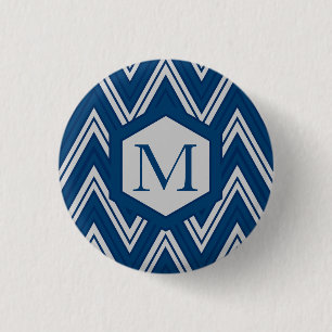 Blaue Geometrie Button