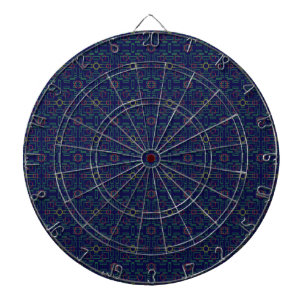 Blaue Geometrie Dartscheibe