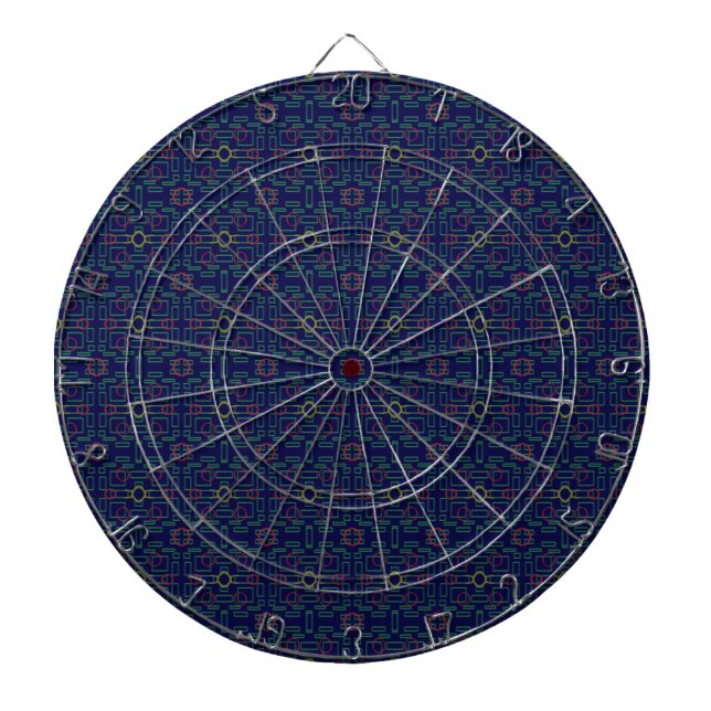 Blaue Geometrie  Dartscheibe (vorne)