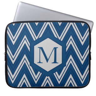 Blaue Geometrie Laptopschutzhülle