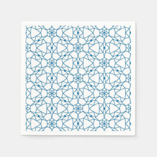 Blaue Geometrie Serviette