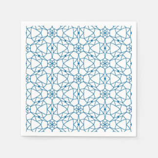 Blaue Geometrie Serviette