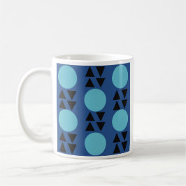 Blaue geometrisch abstrakte moderne Tasse