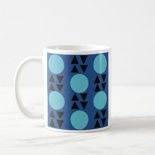 Blaue geometrisch abstrakte moderne Tasse