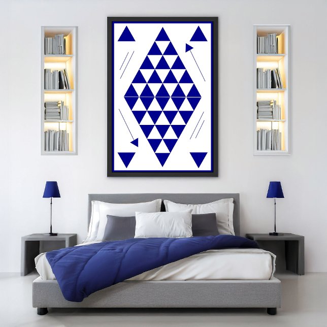 Blaue geometrische Dreiecke Poster (Von Creator hochgeladen)