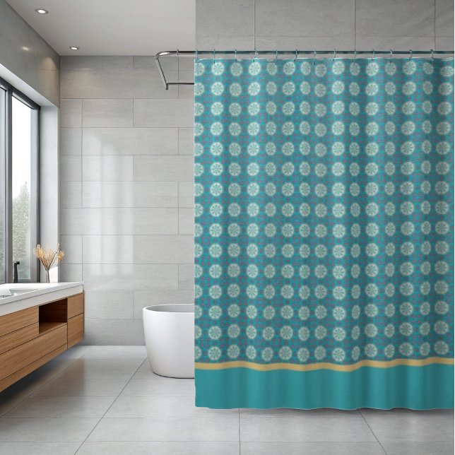 Blaue Geometrische  Duschvorhang (Von Creator hochgeladen)
