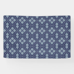 Blaue geometrische Formen Muster Banner
